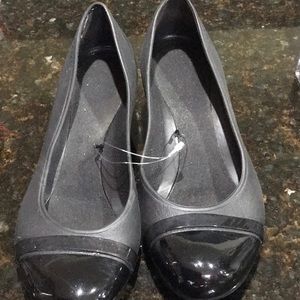 Crocs wedge platform black , size 6